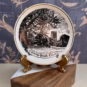 Vintage Estate Aldridge Parish Church English Commemorative Trinket Plate